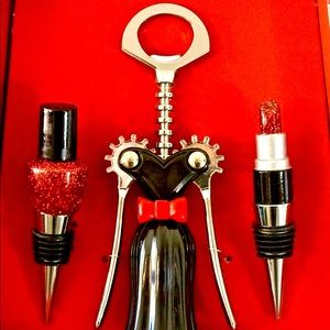 WILD EYE DESIGNS FASHION WINE SET STOPPER CORK